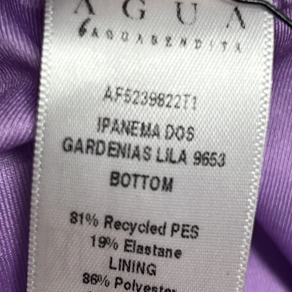 AGUA BY AGUA BENDITA IPANEMA DOS GARDENIA FLORAL BIKINI BOTTOM NWT SIZE M - Picture 9 of 10